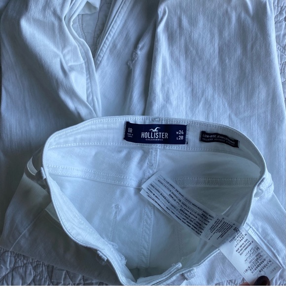 White Hollister Low Rise Skinny Jeans - Picture 5 of 5